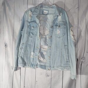 Wax Jean Basic Denim Thrashed Denim Jacket